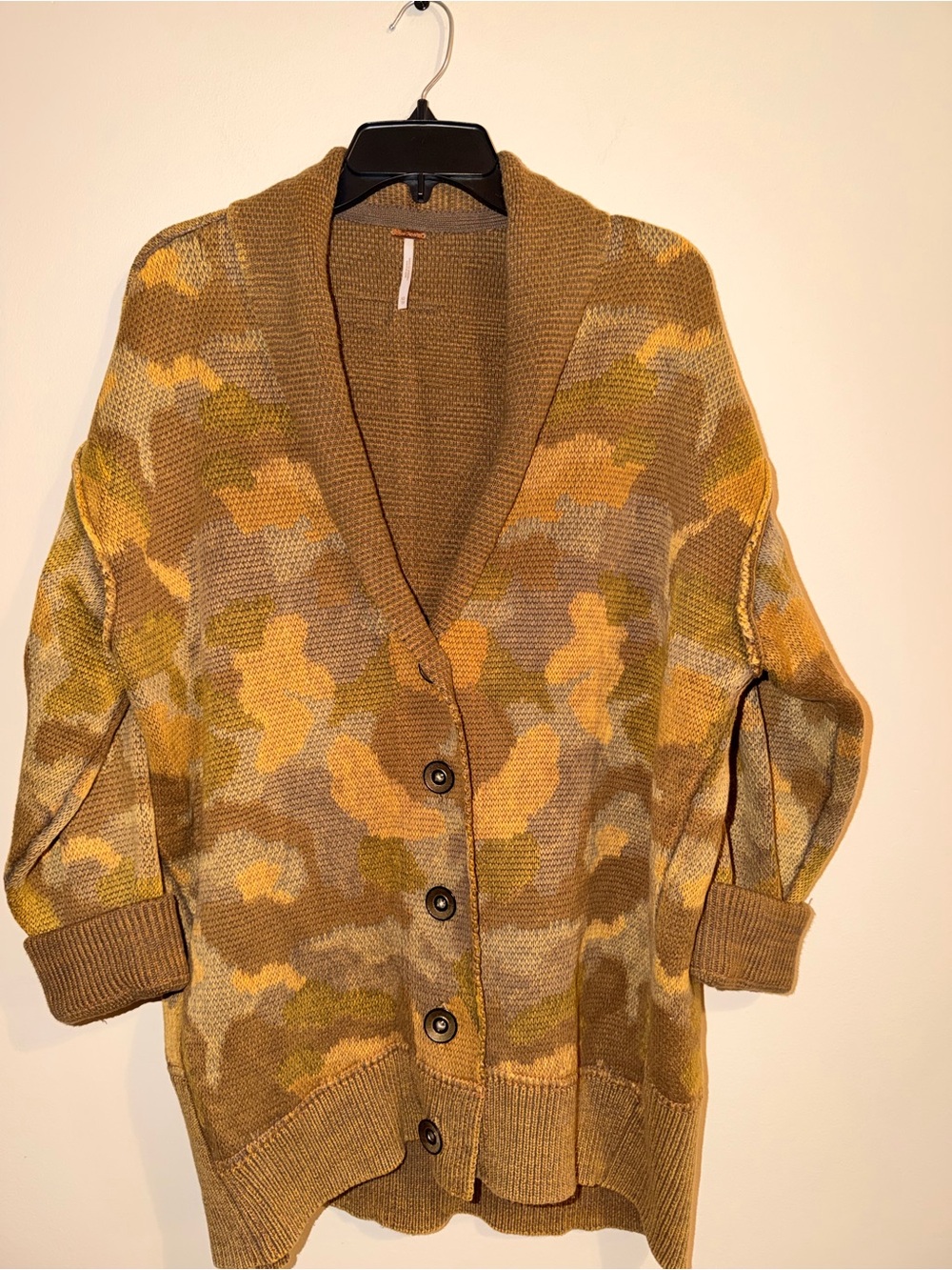 Free People Camouflage Cardigan